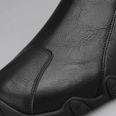 Luxury Round Toe Men Ankle Boots Light Slip