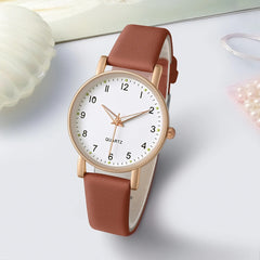 Casual Women's Watch Pu Leather Strap Wristwatch