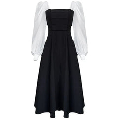 Elegant Medium-Length Black Dress For Women