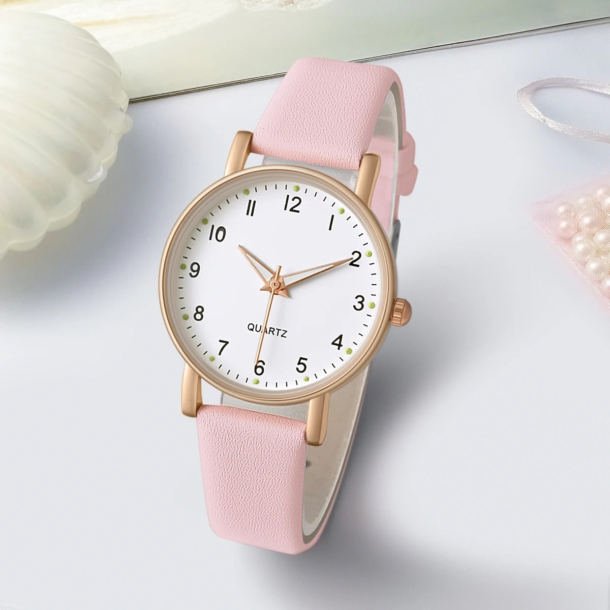 Casual Women's Watch Pu Leather Strap Wristwatch